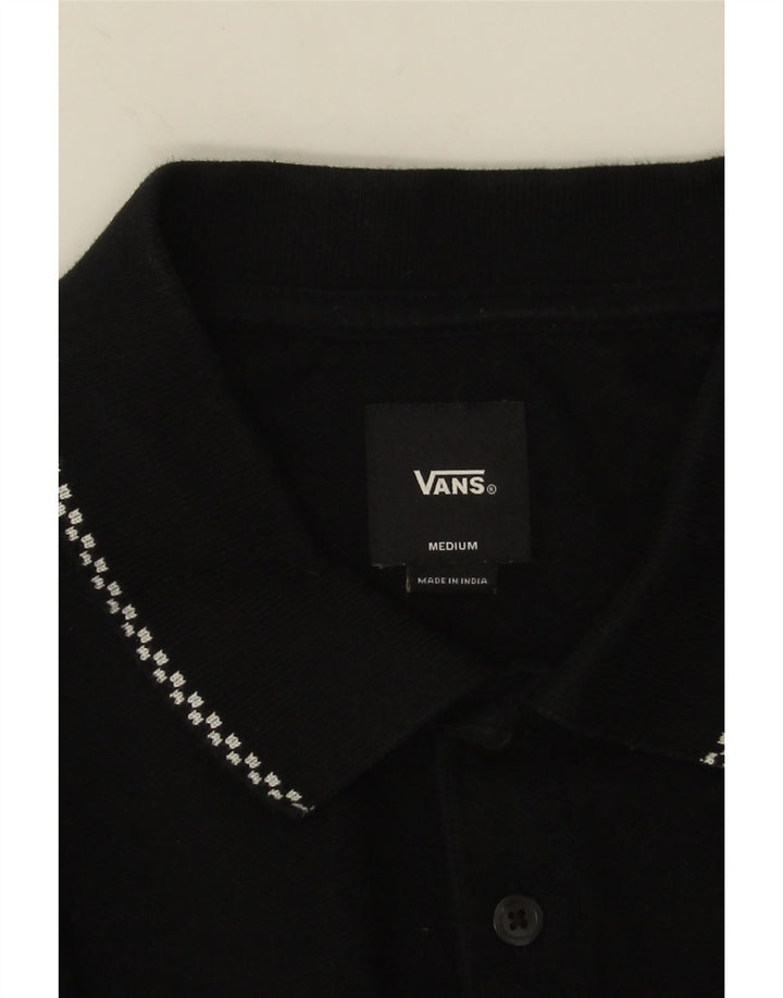 VANS Herren Langarm-Poloshirt Mittelschwarz Geometrisch