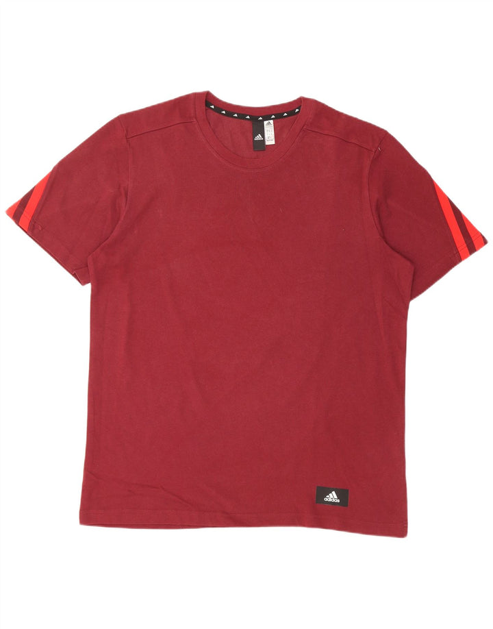 ADIDAS Herren Primegreen T-Shirt Top Medium Maroon Baumwolle