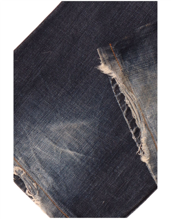 SUPERDRY Herren Straight Jeans W32 L33 Blaue Baumwolle