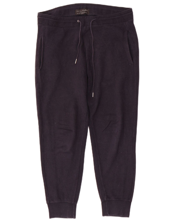 Zara Herren-Trainingshose, Jogginghose, groß, marineblau, Baumwolle