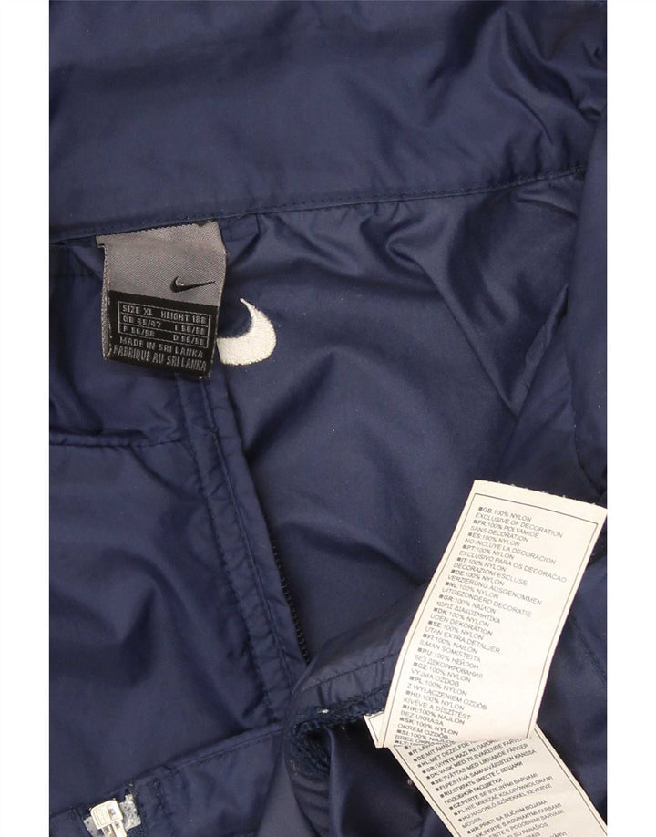 Nike Herren-Trainingsanzug mit Kapuze, Jacke XL, marineblaues Nylon