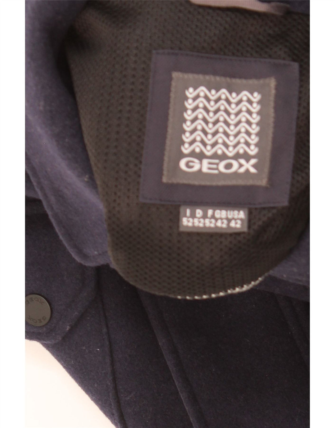 GEOX Herren Respira Utility Jacke UK 42 XL Marineblaue Wolle