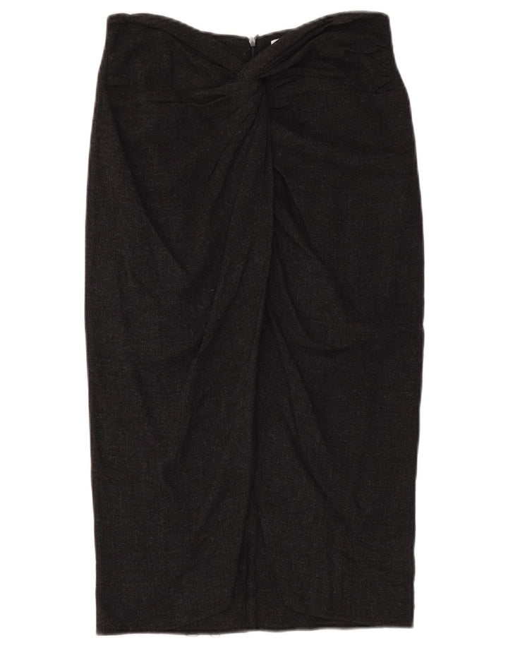 Zara Damen Bleistiftrock Medium W30 Schwarze Viskose