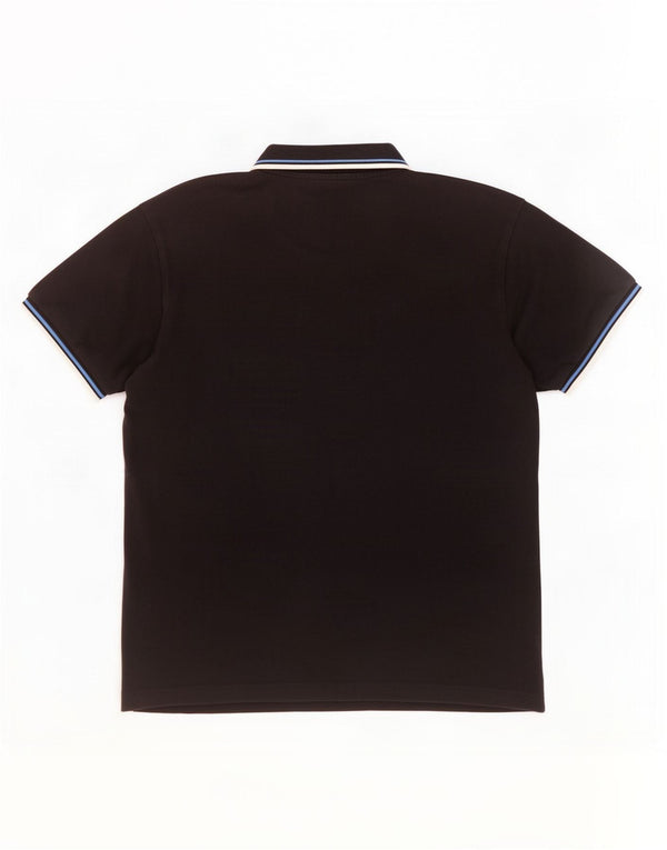 Kappa Mens Polo Shirt XL Black Striped