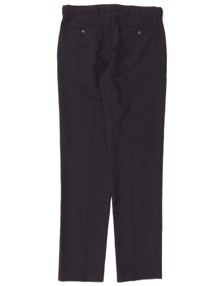 Marks & Spencer Herren-Chinohose mit normaler Passform, W32 L35, marineblaues Polyester
