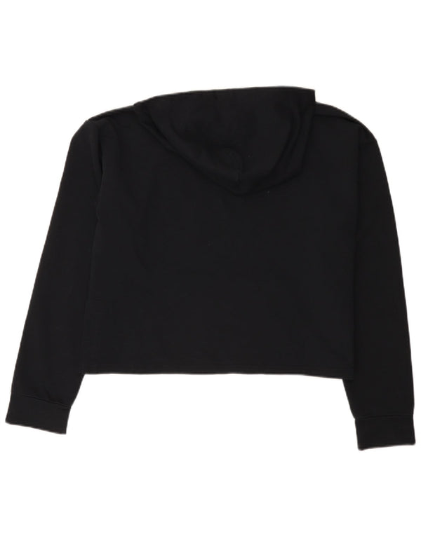 Puma Mädchen Crop Graphic Hoodie Pullover 15–16 Jahre, schwarze Baumwolle
