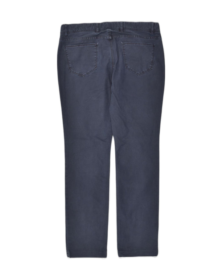 MASSIMO DUTTI Womens Slim Casual Trousers W32 L32 Navy Blue Cotton | Vintage Massimo Dutti | Thrift | Second-Hand Massimo Dutti | Used Clothing | Messina Hembry 