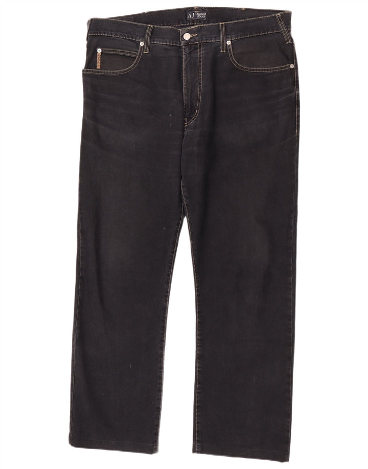 Armani Herren Straight Jeans W38 L29 Marineblaue Baumwolle