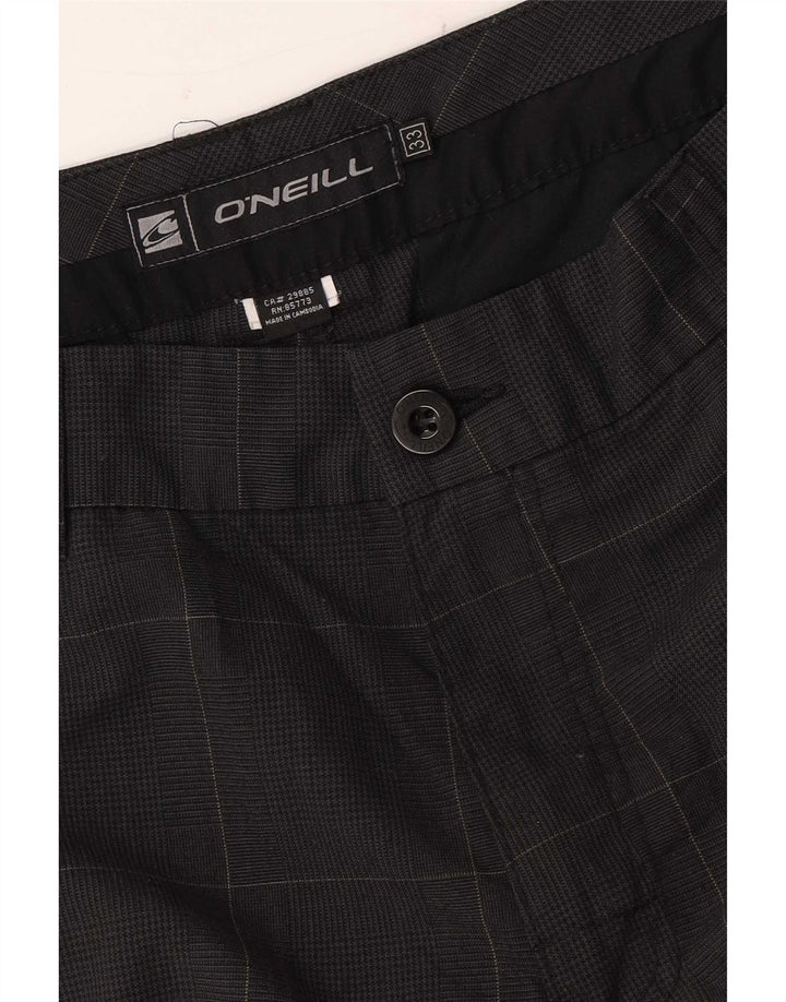 O'Neill Herren Chinoshorts W33 mittelgrau kariertes Polyester