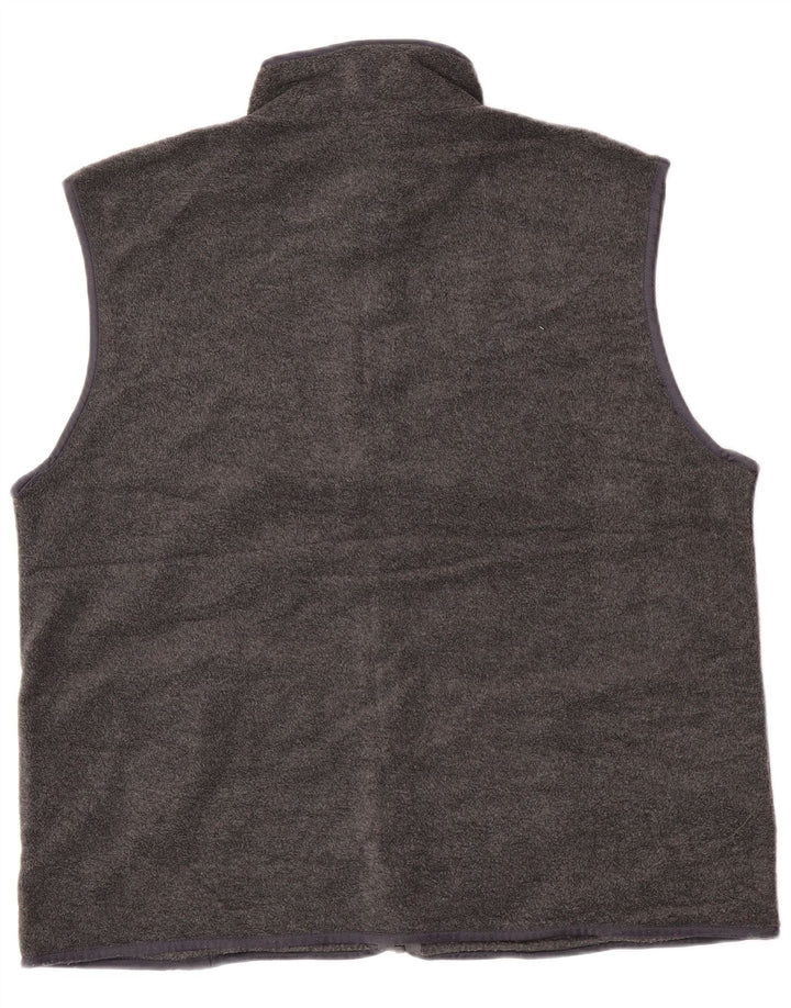 Vintage Herren Fleeceweste UK 42 XL Grau Polyester