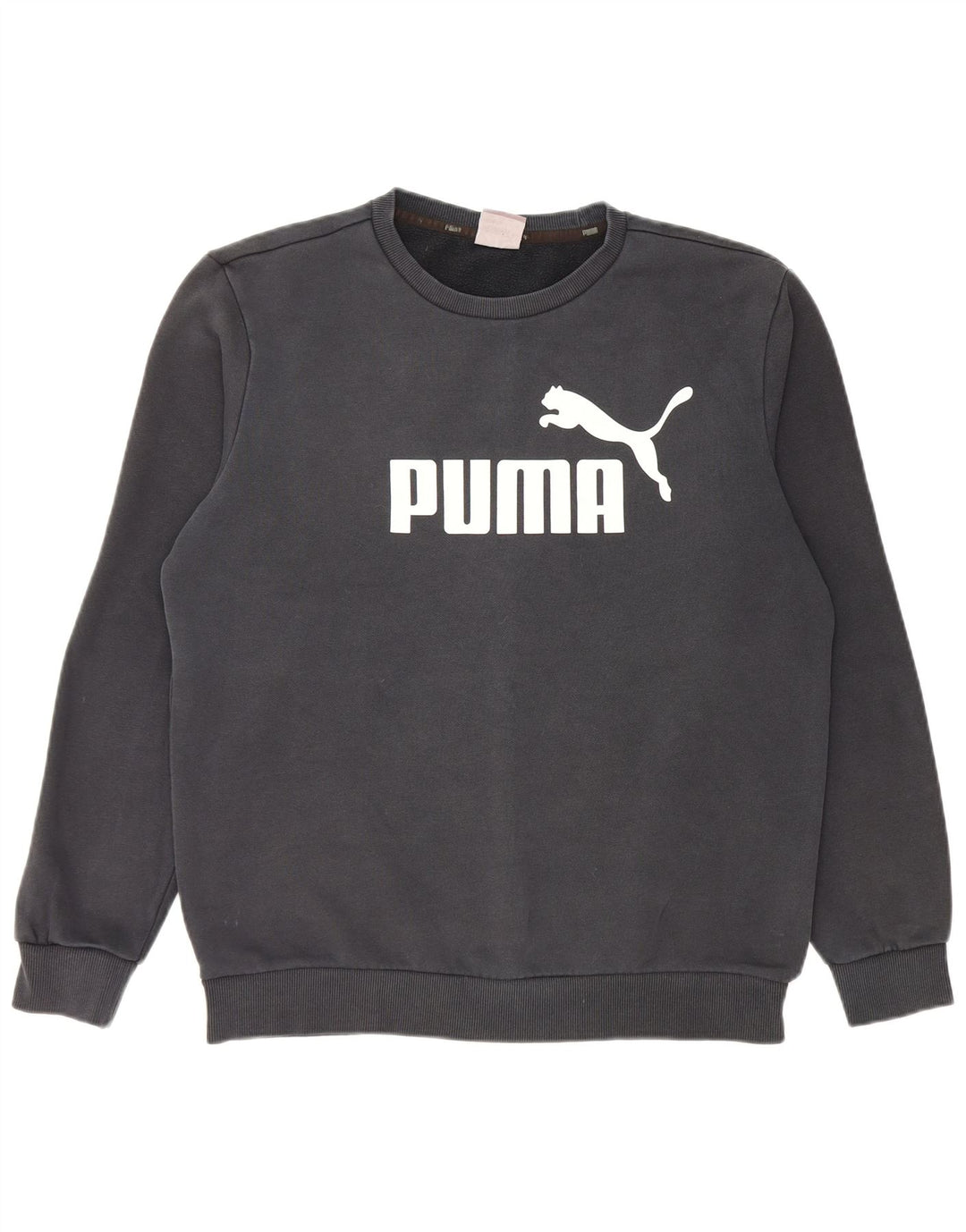 Puma Herren Grafik-Sweatshirt-Pullover aus mittelschwarzer Baumwolle
