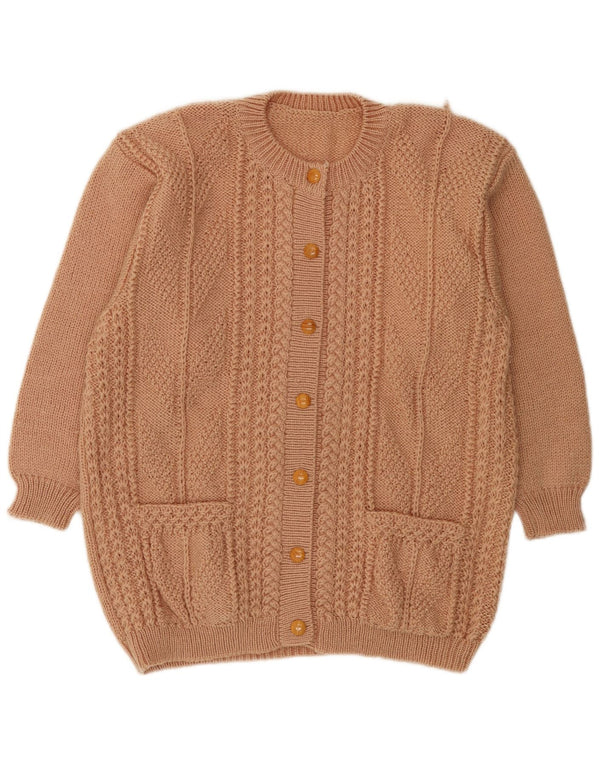 Vintage Womens Cardigan Sweater UK 18 XL Beige