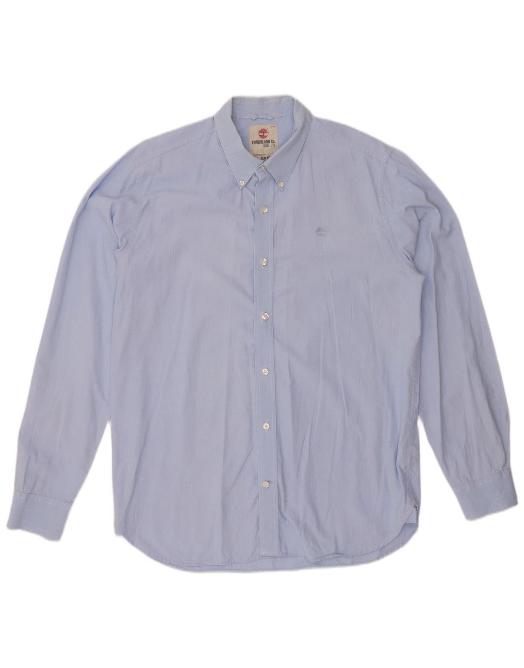 TIMBERLAND Mens Slim Fit Shirt Large Blue Cotton