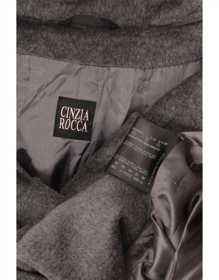 Cinzia Rocca Damen Mantel UK 16 Große graue Wolle