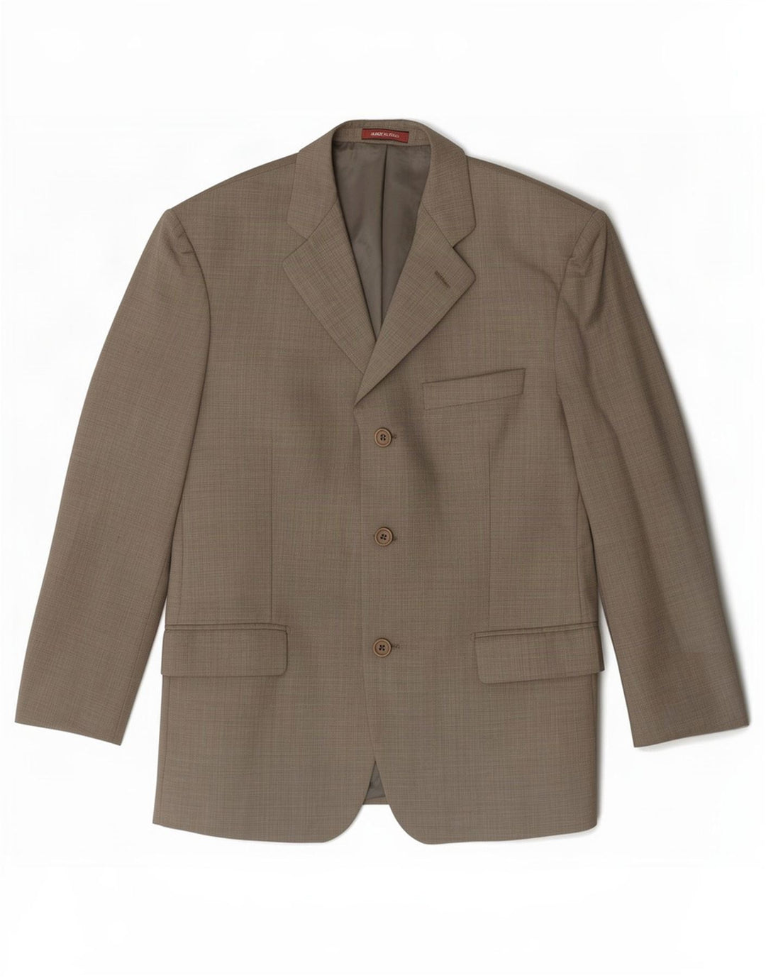 Marks & Spencer Herren-Blazer mit 3 Knöpfen, UK 40, mittlere Khaki-Schurwolle