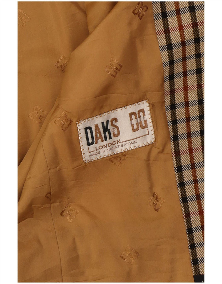DAKS Damen-Blazer mit 2 Knöpfen, UK 14, Mittelbeige kariert