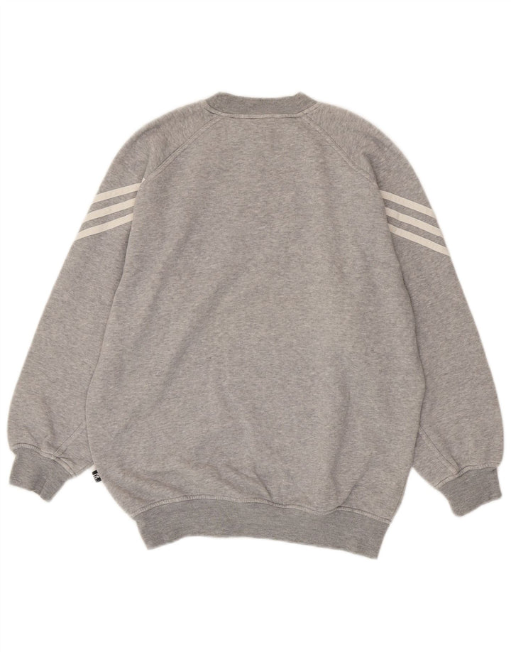 Adidas Jungen Sweatshirt Pullover 13-14 Jahre Graue Baumwolle