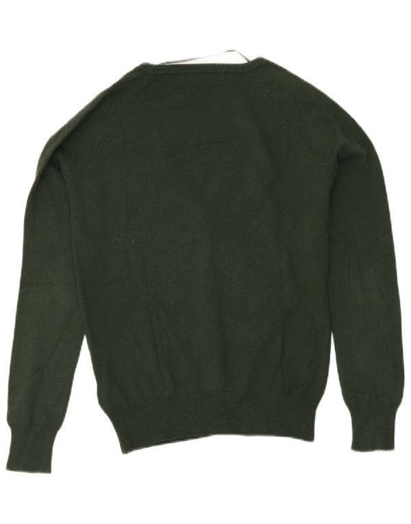 Zara Damen-Cardigan-Pullover UK 12 Mittelgrüne Baumwolle