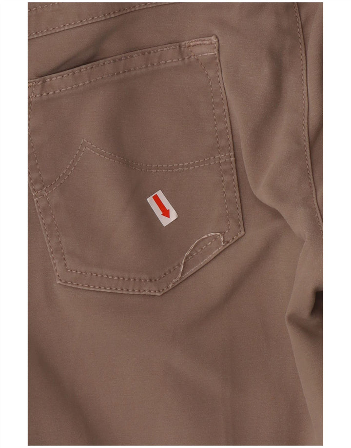 Jacob Cohen Damen Slim Freizeithose W27 L28 Beige Baumwolle