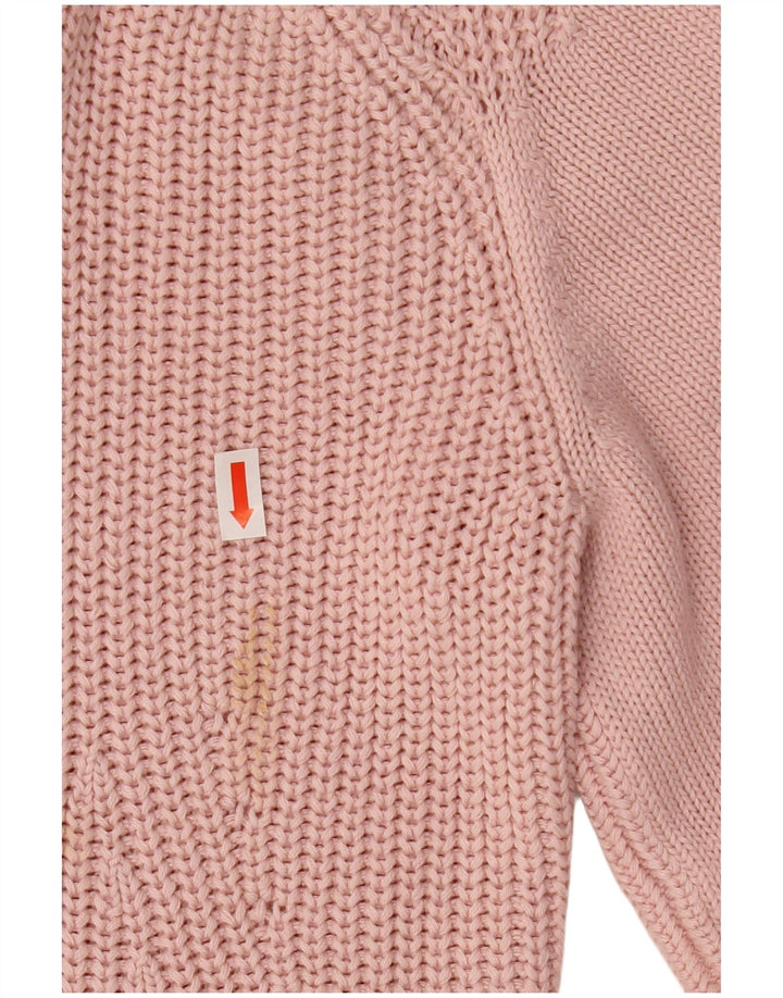 Marks & Spencer Damen-Pullover mit Rundhalsausschnitt, Gr. 14, mittelrosa, Baumwolle