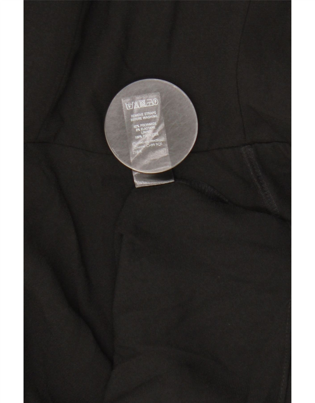 Marks & Spencer Damen Trägerloses Kleid UK 16 Large Schwarz Polyamid