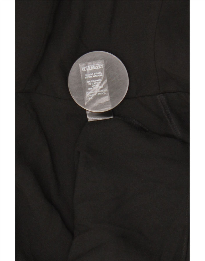 Marks & Spencer Damen Trägerloses Kleid UK 16 Large Schwarz Polyamid