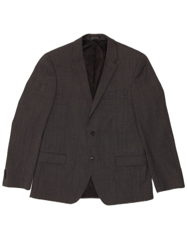 Tommy Hilfiger Herren-Blazer mit 2 Knöpfen, UK 42, XL, grau karierte Wolle