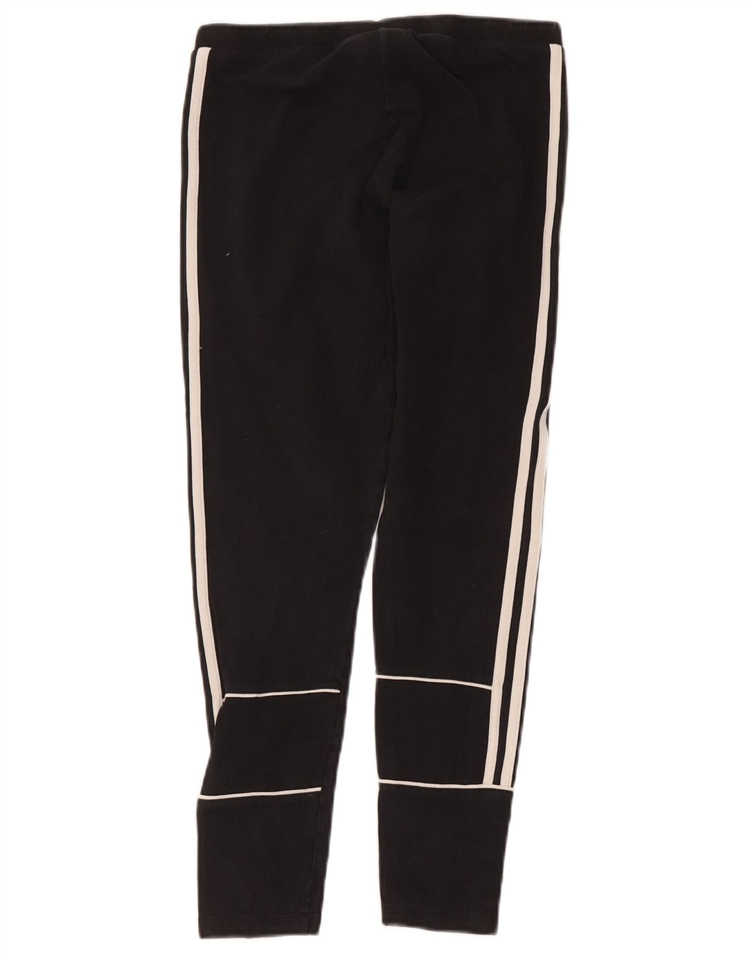 Adidas Damen Crop Leggings UK 12 Mittelschwarze Baumwolle
