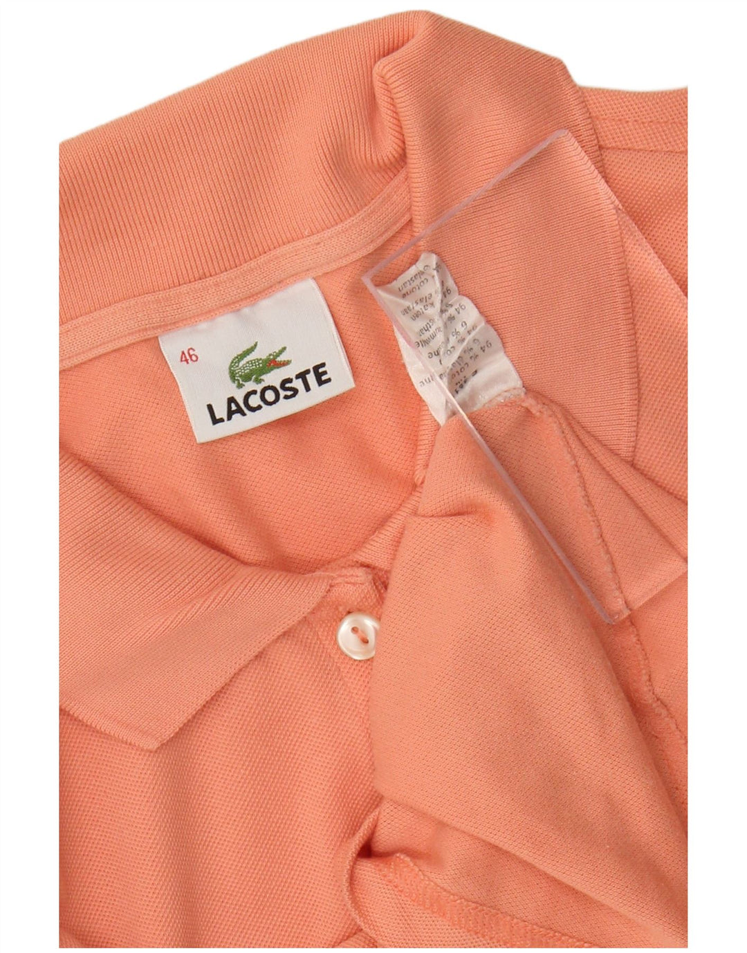 LACOSTE Damen Poloshirt Größe 46 XL Orange Baumwolle