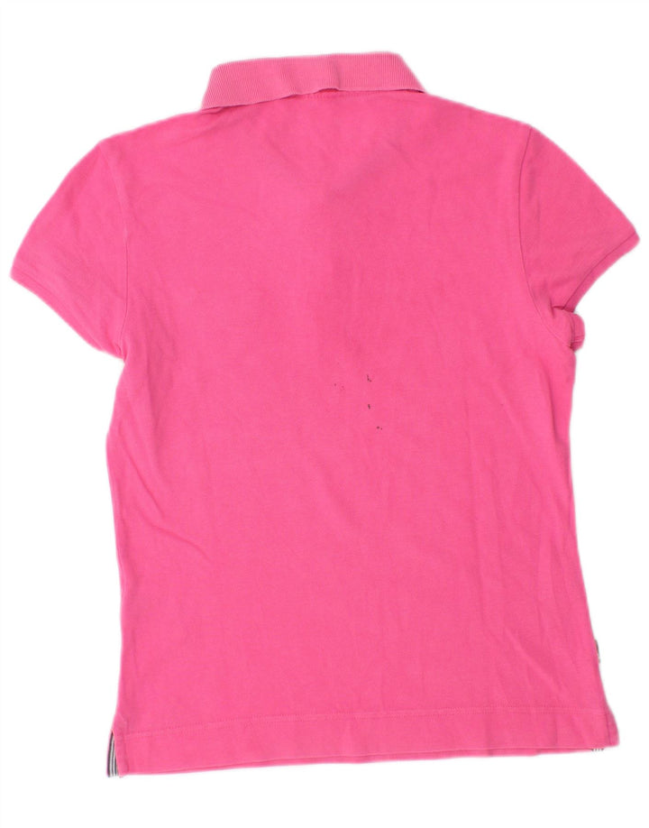 Adidas Damen Poloshirt UK 12 Mittelrosa Baumwolle