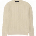 Gap Herren-Pullover mit Rundhalsausschnitt, groß, beige Lammwolle
