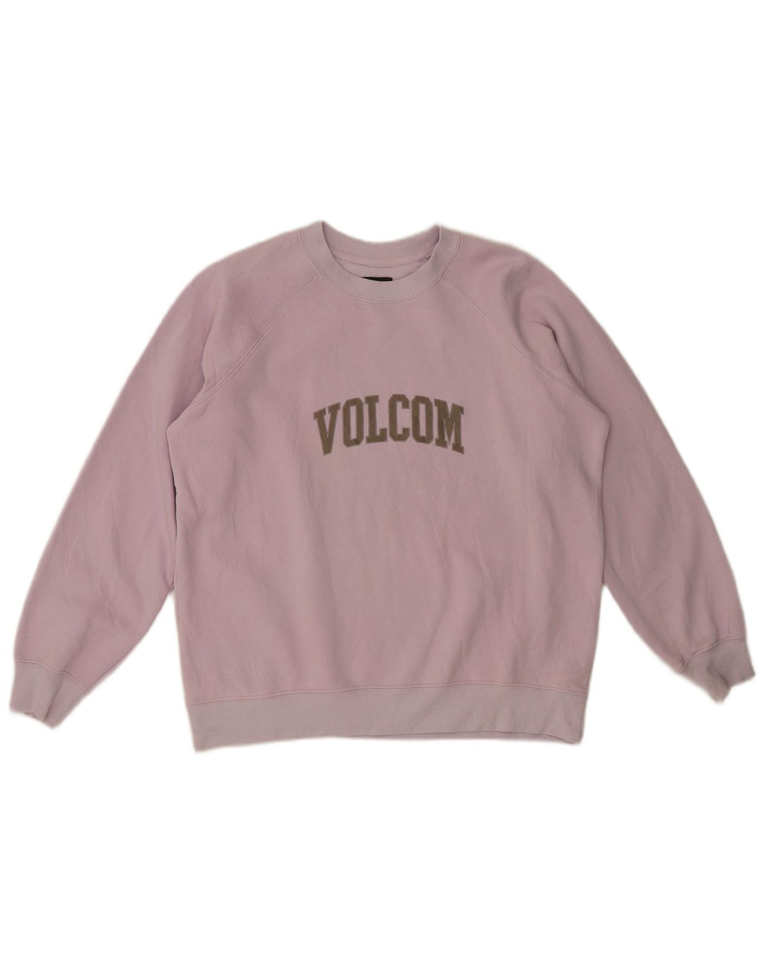 Volcom Womens Graphic Oversized Sweatshirt Pullover UK 14 Medium Purple