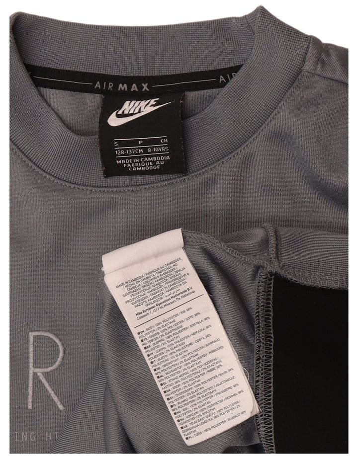 Nike Jungen-Sweatshirt mit Grafik, 8–9 Jahre, Größe S, Grau, Polyester