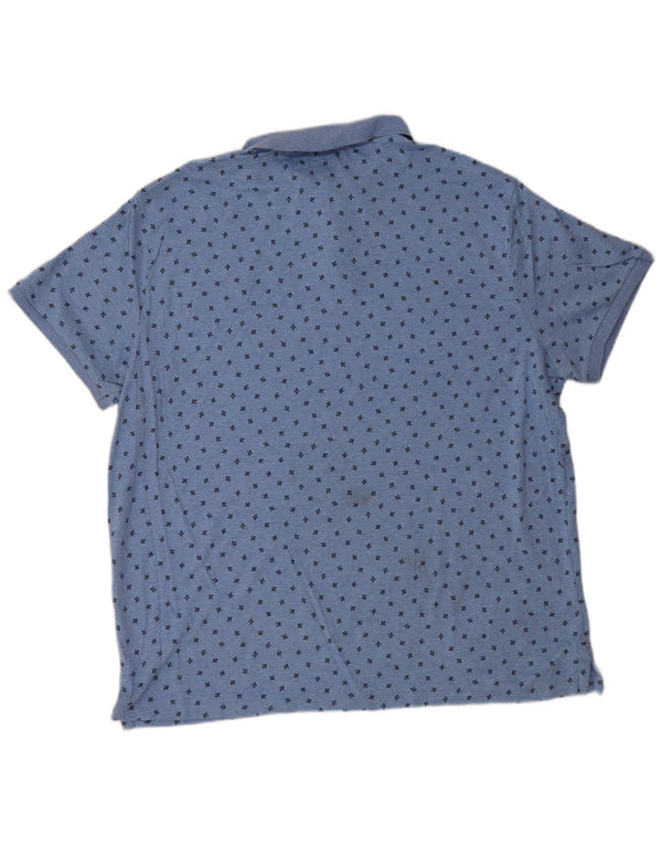 POLO RALPH LAUREN Herren Custom Slim Fit Poloshirt 2XL Blau gepunktet