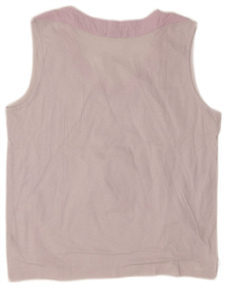 Fila Damen Weste Top US 12 Large Lila Baumwolle