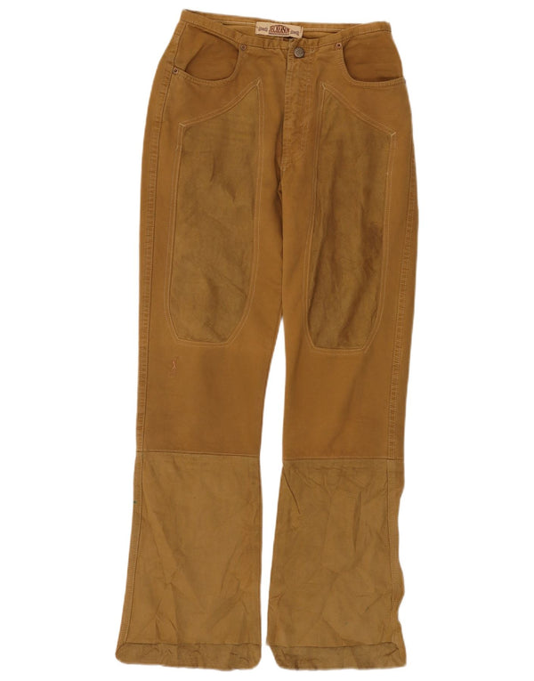 Jeckerson Damen Gerade Freizeithose IT 40 Small W24 L30 Beige Baumwolle