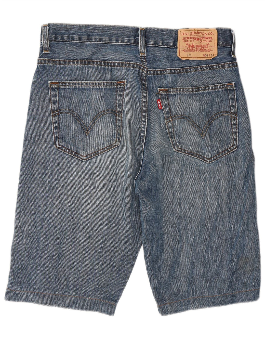 Levi's Herren 752 Denim Shorts W32 mittelblaue Baumwolle
