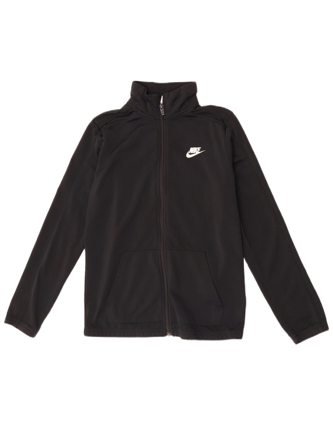 Nike Jungen-Trainingsanzug-Top-Jacke, 13–14 Jahre, XL, schwarzes Polyester