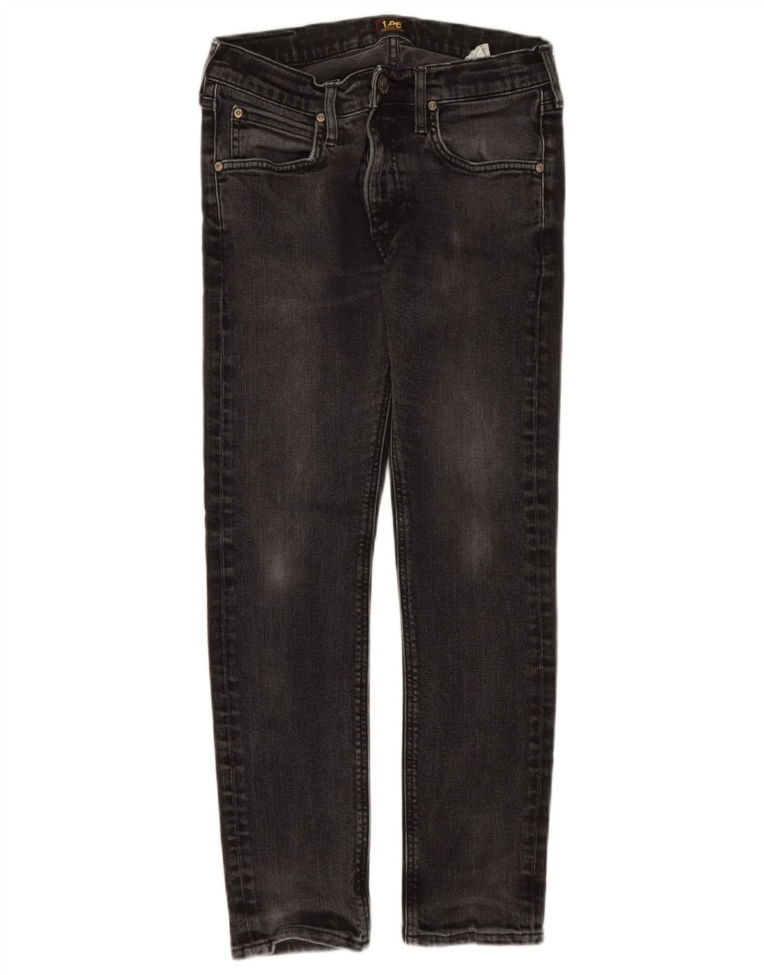 LEE Damen Luke Slim Jeans W29 L26 Graue Baumwolle