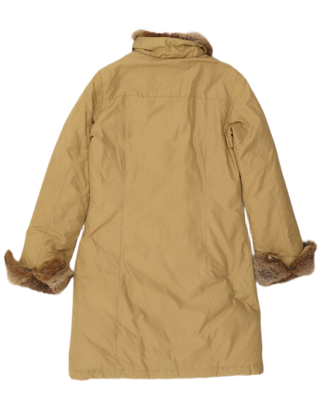 Woolrich Damen Wattierter Mantel UK 14 Mittelbeige Baumwolle