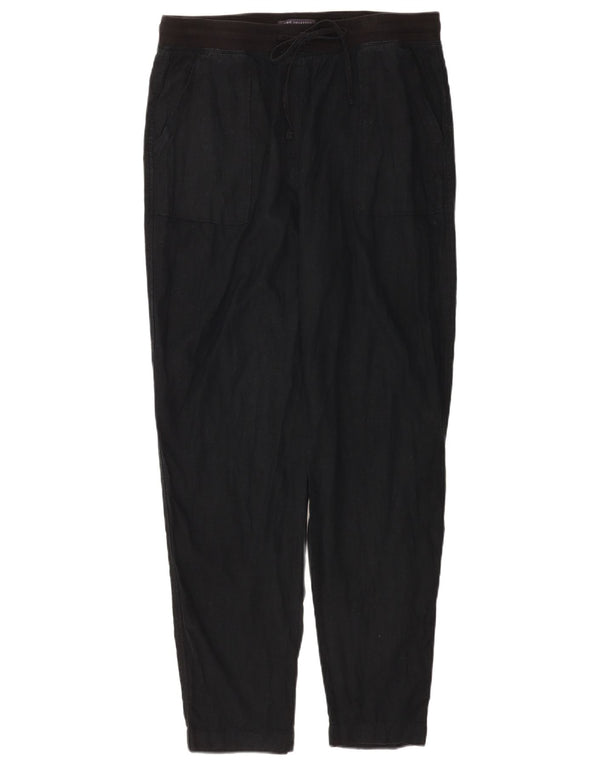 Marks & Spencer Damen Tapered Chinohose UK 14 Large W34 L30 Schwarz