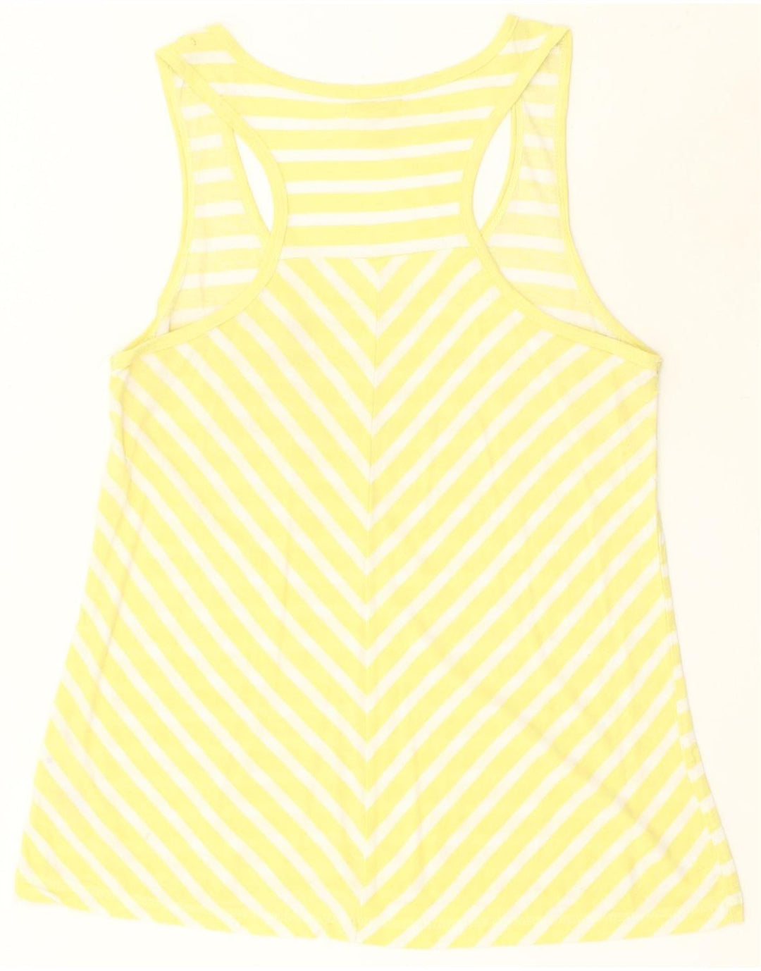 LEVI'S Womens Vest Top UK 12 Medium Yellow Striped Polyester | Vintage Levi's | Thrift | Second-Hand Levi's | Used Clothing | Messina Hembry 