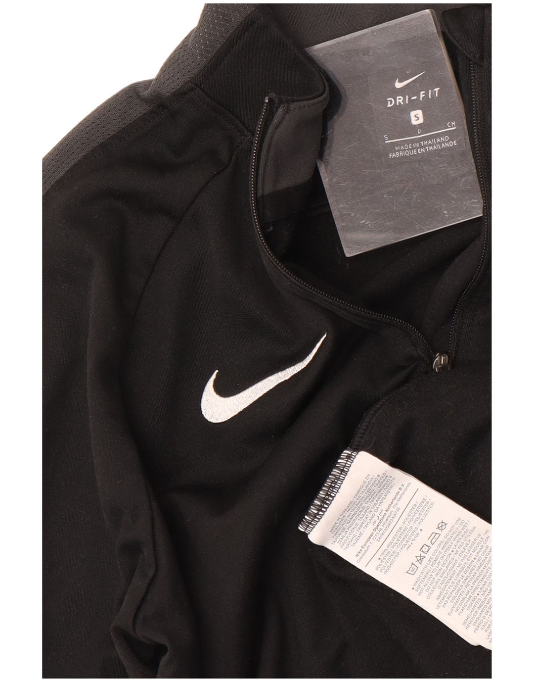 Nike Dri Fit Pullover-Trainingsanzugoberteil für Damen, UK 10, Größe S, Schwarz, Farbblock