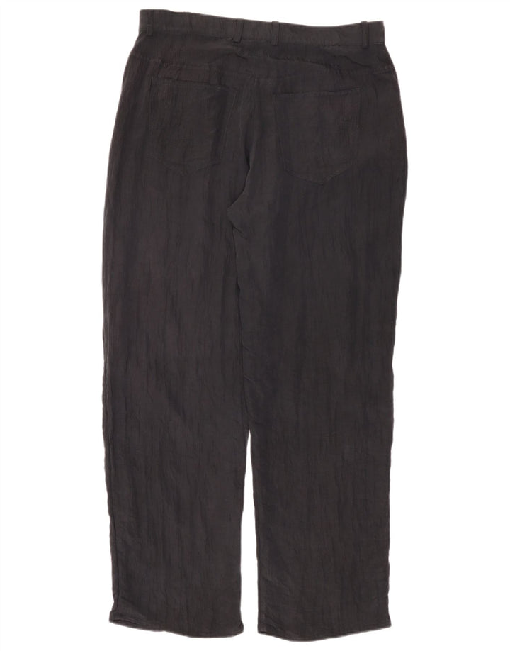 Gerade Freizeithose für Damen von Zara, Größe L, W34, L30, Marineblau, Polyester