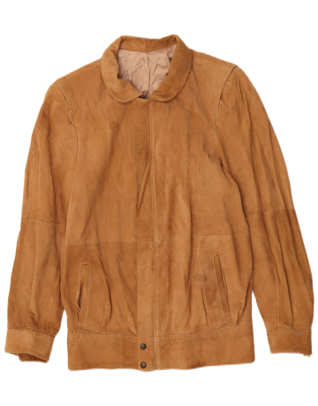 Vintage Herren Wildlederjacke IT 46 Small Beige