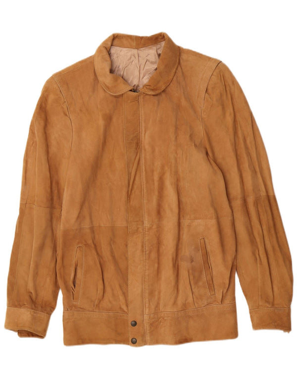 Vintage Herren Wildlederjacke IT 46 Small Beige