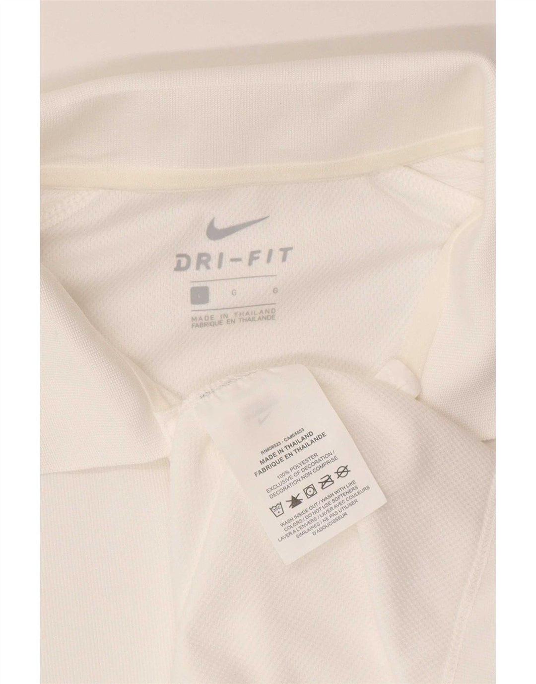 Nike Herren Dri Fit Poloshirt, großes weißes Polyester