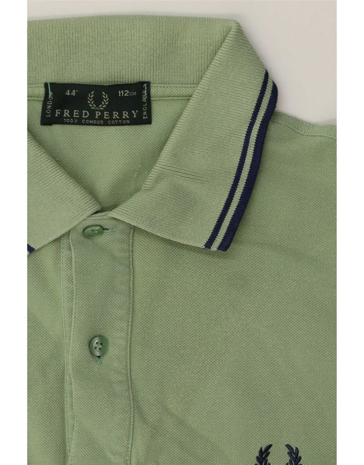 Fred Perry Herren-Poloshirt aus mittelgrüner Baumwolle