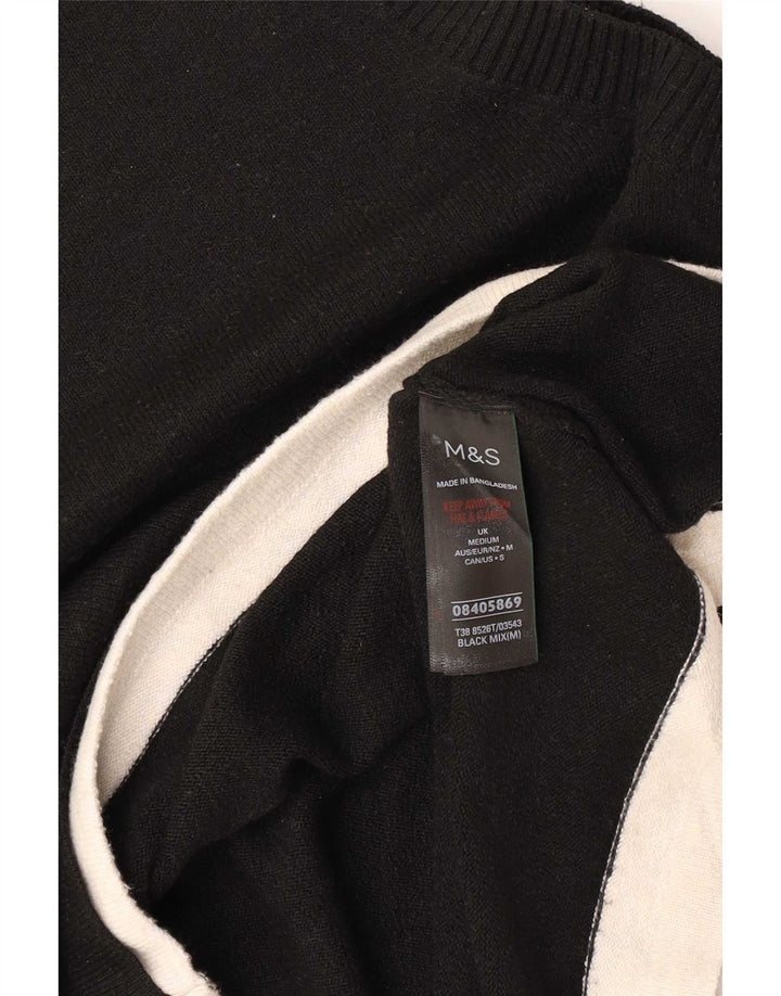 Marks & Spencer Damen Weste Tank Top UK 14 Medium Schwarz Polyester