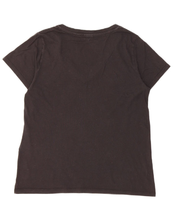 Levi's Womens T-Shirt Top UK 14 Medium Black Cotton